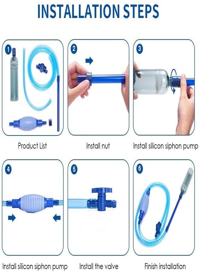 منظف حصى أحواض السمك VAYINATO® BY-28، جهاز شفط لتغيير مياه أحواض السمك، مزود بشريط تحكم قابل للتعديل في التدفق، فلتر مياه لتغيير المياه وغسل الرمل من Petzlifeworld - Image 2